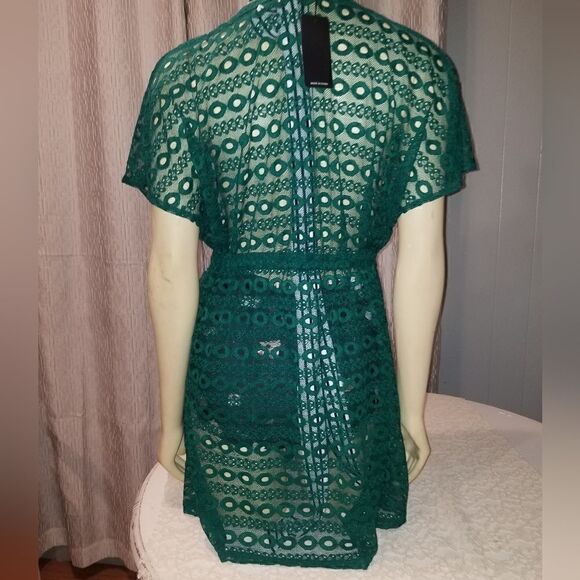 EISHOPEER Women's Bathing Suit Cover Ups 2023 taupe L NWT GREEN LACE - Picture 13 of 16